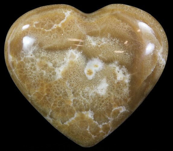 Polished, Brown Calcite Heart - Madagascar #62541